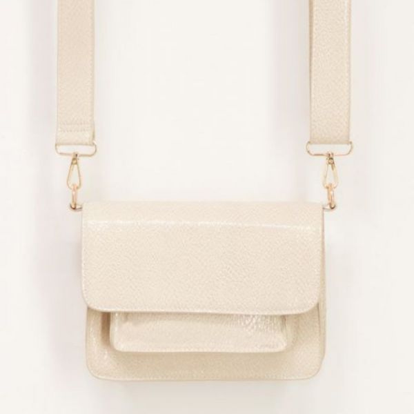 MY JEWELLERY | Croco schoudertas beige